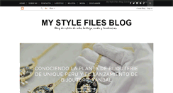 Desktop Screenshot of mystylefilesblog.com